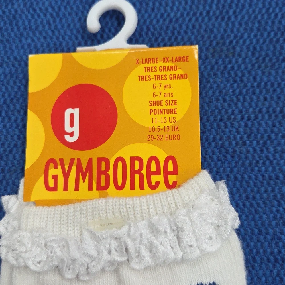 Vintage/NWT Gymboree 2003 Floral Ruffle socks.  Size 6-7